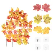 2Pcs Fall Maple Leaf Garland,5.9Ft Artificial Garland Decor(Yellow/Orange/Red)