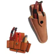 Pruning Shears Leather Case Leather Hand Pruning Shears Garden Pliers Shearing Stand With Snap Buckle, Pruning Shears Holster 1 Piece Brown Zinuo Bout