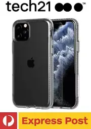 iPhone 11 PRO 5.8" ShockProof Transparent Antimicrobial Case Tech21 PURE CLEAR