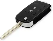 FLJKCT Car Key Shell Modified Original 2 Buttons Folding Flip Remote Key Shell Case,for Toyota Corolla Camry Reiz New RAV4 Crown