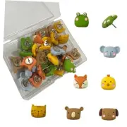 30 Pcs Animal Push Pins - Cute Thumbtack, Decorative Drawing Pins for Animal-3