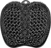 BESKAR Larger Shower Foot Scrubber Mat with Non-Slip Suction Cups- Cleans, Smooths, Exfoliates & Massages your Feet Without Bending, Improve Foot Circulation & Soothes Tired Feet- Black