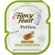 Purina Fancy Feast Petites Cat Food Pate, Braised Chicken Entree, Single 2 Servi