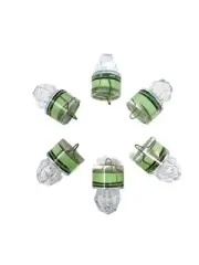 LED Diamond Deep Drop Fishing Light Underwater Strobe Flashing 6pc Green