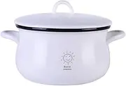 Soup Bowl Bowls with Handle Microwave Oven Ceramic Japanese-Style Instant Noodles Milk with Lid Large-Volume Students Dormitory-White-1140ML