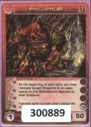 (300889) PHELPHOR 50/60/50/60/50 (2 Max Stats) SUPER RARE FOIL Chaotic Card