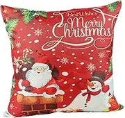 GARVALON 45 * 45cm Christmas Pattern European Pillow Decorative Throw Pillow for Couch Sofa Bed Home Decor