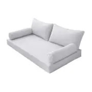 |COVER ONLY| Style2 Queen Piped Trim Daybed Mattress Bolster Pillow Covers AD105