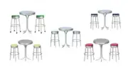 MINIATURE DOLLHOUSE 1:12 SCALE DINER 1950's RETRO TALL TABLE w/2 STOOLS