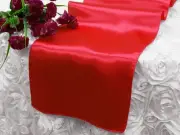 Satin Table Runner - Red