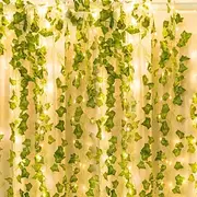 ElegantWeddingReceptionParty Artificial Plants LED String Light 2M 1/3/6 Pack Creeper Green Leaf Home Wedding Outdoor Ivy Vine Decoration Lamp DIY Hanging G