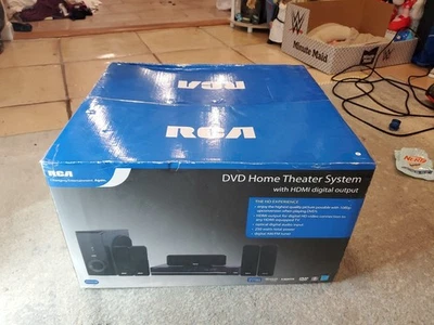 New RCA DVD Home Theater System RTD3133H w/ Subwoofer & 5 Speakers