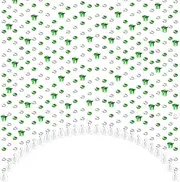 Door Beaded Curtain, Arched Door String Curtains Transparent Water Drop Pendant Jade Cabbage Crystal Curtain Divider (Color : Green, Size : 60)