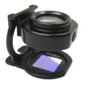 10X Magnifying Glass with Light 8 LED Magnifier Foldable Stand Desk Magnifier