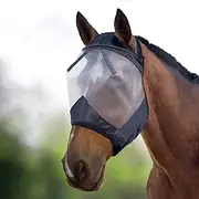 Harrison Howard CareMaster Fly Mask Standard Black/Silver Retro (S; Pony)