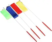 WHAMVOX Gymnastics Rhythmic Ribbons with Plastic Handles 3.6m Length 5cm Width Gymnastics Ribbon for Training Twirling