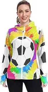 [Caihoyu] Hoodies Woman Lightweight Camping T-Shirt UPF 50+ Plain Sweatshirt Athletic Jacket Women Hiking Outdoor White