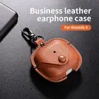 For AirPods 4th Gen 2024/Pro 2nd Gen/AirPods Leather Case with Keychain Hook
