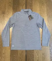 NWT Travis Mathew Havasu Quarter Zip Golf Pullover Men’s Sz S Sleet/Quite Shade