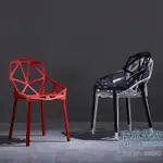 椅子 北歐椅子創意簡約現代時尚網紅塑料餐椅設計師戶外休閒辦公接待椅【摩可美家】