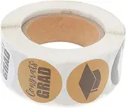 Gadpiparty 1 Roll Graduation Theme Sealing Stickers Self Adhesive Round Labels for DIY Craft for Party Favors and Decorating Envelopes Golden Design