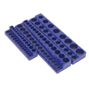 3Pcs Magnetic Socket Organizer Set 1/2in 3/8in 1/4in Deep Metric Socket Holder