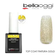 Bella oggi gel pro top coat gold finish