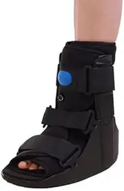 Short Air Walker Cam Fracture Boot- for Ankle or Foot Fracture, Sprained Ankle, & Injury Protection and Stabilization Brace (M)