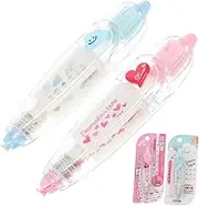 Anneome 2pcs Lace Correction Tape Scrapbook Decorate Cute Correction Tape Patterned Floral Sticky Corrective Colored Journal Mini Stickers for White Out Tape Decorative Tape Plastic