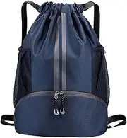 String Trainer Bag, 25L Drawstring Gym Bags, Sports Gym Sackpack Bag, Trainer Sackpack Gym Backpack, Adjustable, Waterproof Sports Drawstring Backpack for School Swimming Sports