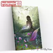 Paint By Numbers Kit Mermaid Abstract Wall Home Brush Canvas Beginner Painting