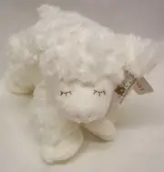 Baby Gund SOFT WHITE WINKY THE LAMB RATTLE 8" Plush Stuffed Animal NEW