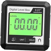 CATIEBYE Level Protractor Digital Angle Gauge Inclinometer Battery Operated Compact Size Backlit Display for Woodworking Automotive Repair