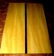 EIGHT (8) PIECES EXOTIC SANDED YELLOWHEART THIN WOOD LUMBER 12" X 3" X 3/8"