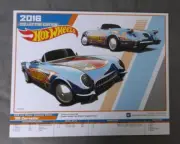 Hot Wheels E-Sheet K-Mart 2016 '55 Chevy Corvette 8 1/2 X 10 3/4