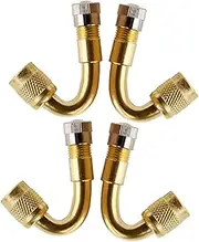 Valve Stem Extension Kit for Car Motorcycle 4pcs Universal Tire Valve Extenders 45 Degree Material Easy to Use