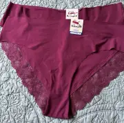 b.tempt'd Women's B. Bare Cheeky Panty 2 Pairs, Vine Color XL