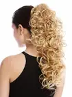 Hair Piece Ponytail Long Curly Blonde Gold-Blonde 45cm MKB-6A-V