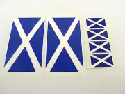 6 Scotland Flag Window Stickers, Scottish Saltire, 'Inside Fix Outside View'