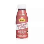 4 Pack Sodaking 1000ml Lemon Lime Bitters Syrups Flavour Mix 6 Litres each