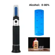 Handheld 0-80% Alcohol Refractometer Spirits Household Aluminum Liquor Detector