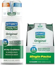 SmartMouth Original Activated Oral Rinse and Box of Travel Packs