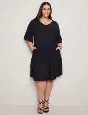 Autograph Tiered Knee Length Dress - Size 28 - Womens