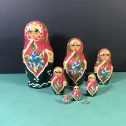 8 Piece Matryoshka | Hand Painted 3.5" Tall Artist Signed Russian Nesting Dolls