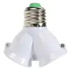 2 in 1 E27 to 2 E27 Lamp Socket Splitter Adapter Light Bulb Base Stand Holder