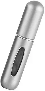 3 Pack 5ml Portable Mini Refillable Perfume Atomizer Bottle, Travel Scent Pump Spray Case (Silver)