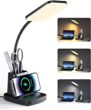 Desk Lamp with Wireless Charger, LED Desk Lamp for Home Office 3 Color Modes CRI