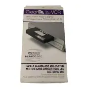 VHS Video Head Cleaner Wet/Dry Technology VHS Player Cleaner NEW NOS Clean DRX