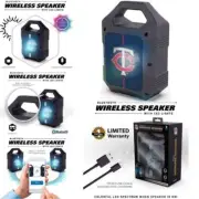 MLB Minnesota Twins Bluetooth Wireless Speaker LED Lights FM Radio NCAA Syncable