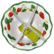 PRIMROSE VINTAGE 4Pc Melamine Strawberry Tidbit Dip Bowls 4.5" Summer Decor New
